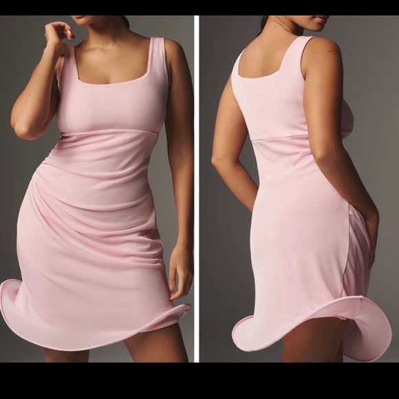 Anthropologie Dresses & Skirts - NEW Anthropologie Mare Mare Sleeveless Square-Neck Mini Dress Size XL Pink Chic